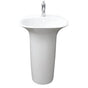 Barclay - Sensation 21-5/8'' Ped Lav, 1- Hole,Fireclay,W/Waste Cover,WH - White