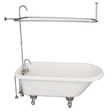 Barclay - Tub Kit 60'' AC Roll Top, Shwr Unit, Supplies, Drain-BrNkl - Brushed Nickel