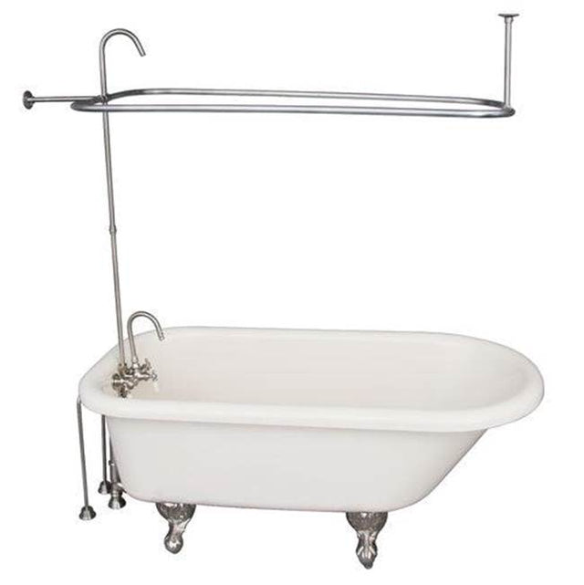 Barclay - Tub Kit 60'' AC Roll Top, Shwr Unit, Supplies, Drain-BrNkl - Brushed Nickel