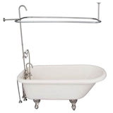 Barclay - Tub Kit 60'' AC Roll Top, Shwr Unit, Supplies, Drain-BrNkl - Brushed Nickel