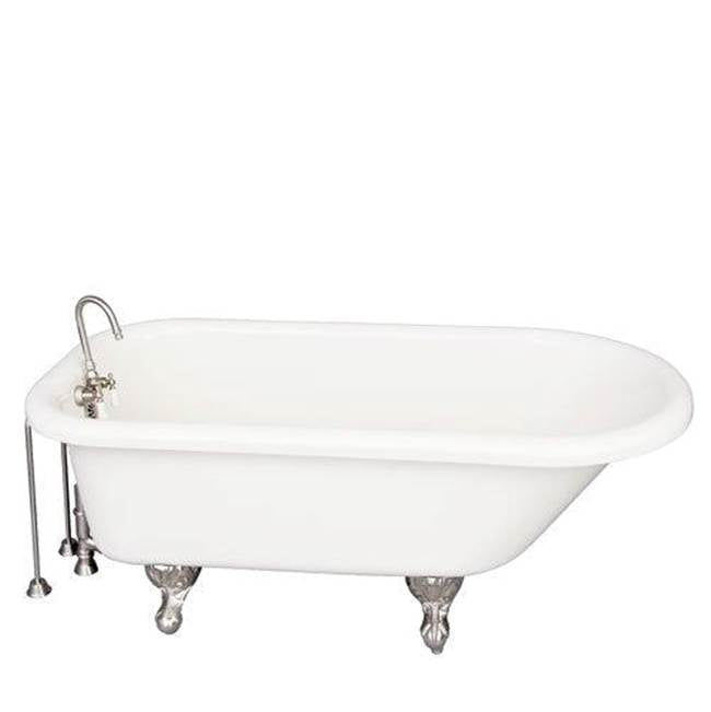 Barclay - Tub Kit 60'' AC Roll Top, Tub Filler, Supplies, Drain-BrNkl - Brushed Nickel