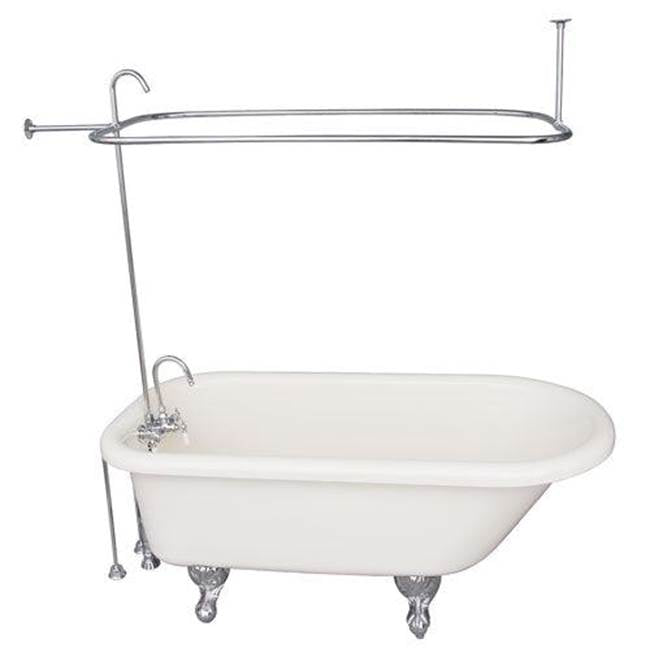 Barclay - Tub Kit 60'' AC Roll Top, Shwr Unit, Supplies, Drain-Chrome - Polished Chrome