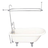 Barclay - Tub Kit 60'' AC Roll Top, Shwr Unit, Supplies, Drain-Chrome - Polished Chrome