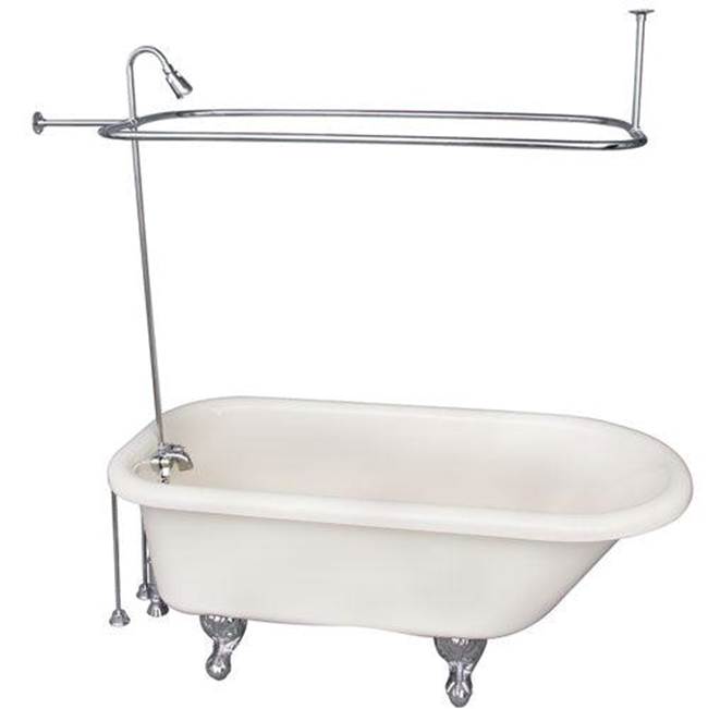 Barclay - Tub Kit 60'' AC Roll Top, Shwr Unit, Supplies, Drain-Chrome - Polished Chrome