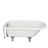 Barclay - Tub Kit 60'' AC Roll Top, Tub Filler, Supplies, Drain-Chrome - Polished Chrome