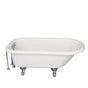 Barclay - Tub Kit 60'' AC Roll Top, Tub Filler, Supplies, Drain-Chrome - Polished Chrome