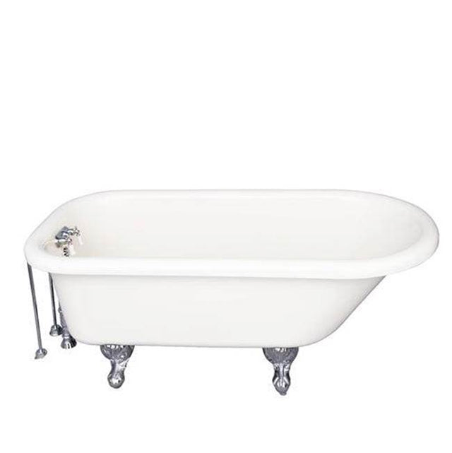 Barclay - Tub Kit 60'' AC Roll Top, Tub Filler, Supplies, Drain-Chrome - Polished Chrome