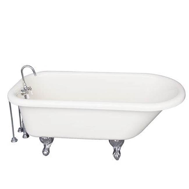 Barclay - Tub Kit 60'' AC Roll Top, Tub Filler, Supplies, Drain-Chrome - Polished Chrome