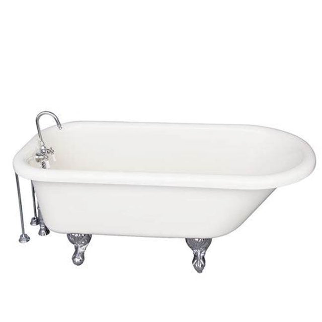 Barclay - Tub Kit 60'' AC Roll Top, Tub Filler, Supplies, Drain-Chrome - Polished Chrome