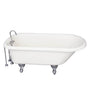 Barclay - Tub Kit 60'' AC Roll Top, Tub Filler, Supplies, Drain-Chrome - Polished Chrome