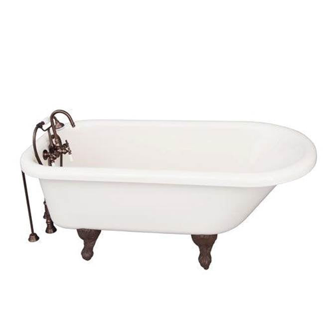Barclay - Tub Kit 60'' AC Roll Top, Tub Filler, Supplies, Drain-ORB - Oil Rubbed Bronze