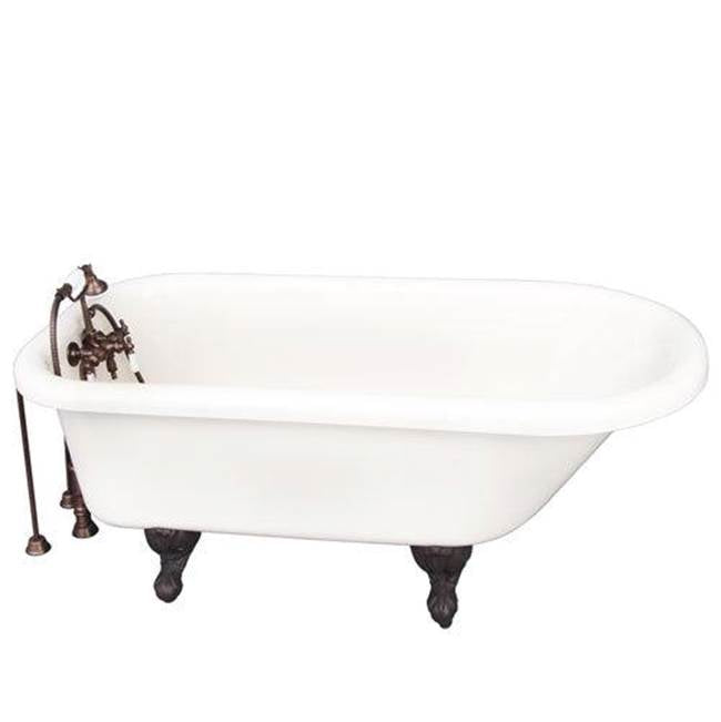 Barclay - Tub Kit 60'' AC Roll Top, Tub Filler, Supplies, Drain-ORB - Oil Rubbed Bronze