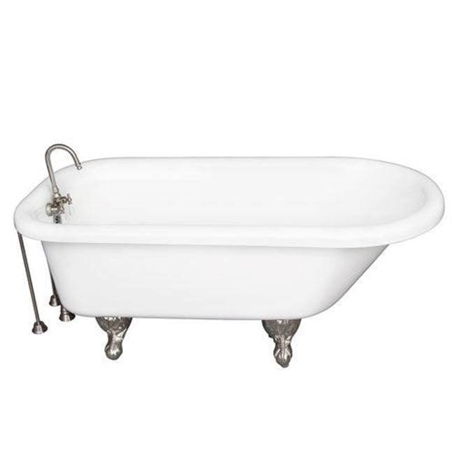 Barclay - Tub Kit 60'' AC Roll Top, Tub Filler, Supplies, Drain-BrNkl - Brushed Nickel