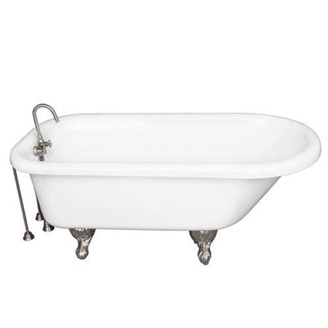 Barclay - Tub Kit 60'' AC Roll Top, Tub Filler, Supplies, Drain-BrNkl - Brushed Nickel