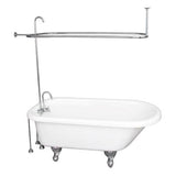 Barclay - Tub Kit 60'' AC Roll Top, Shwr Unit, Supplies, Drain-Chrome - Polished Chrome