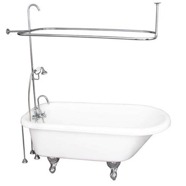 Barclay - Tub Kit 60'' AC Roll Top, Shwr Unit, Supplies, Drain-Chrome - Polished Chrome