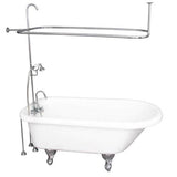Barclay - Tub Kit 60'' AC Roll Top, Shwr Unit, Supplies, Drain-Chrome - Polished Chrome