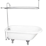 Barclay - Tub Kit 60'' AC Roll Top, Shwr Unit, Supplies, Drain-Chrome - Polished Chrome