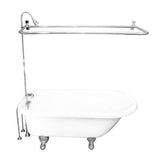 Barclay - Tub Kit 60'' AC Roll Top, Shwr Unit, Supplies, Drain-Chrome - Polished Chrome