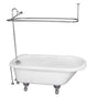 Barclay - Tub Kit 60'' AC Roll Top, Shwr Unit, Supplies, Drain-Chrome - Polished Chrome