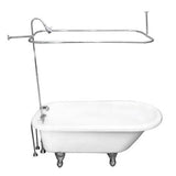 Barclay - Tub Kit 60'' AC Roll Top, Shwr Unit, Supplies, Drain-Chrome - Polished Chrome