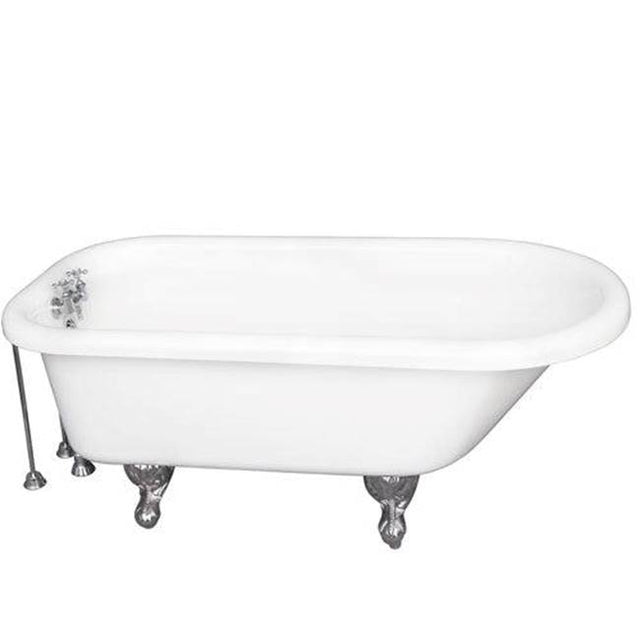 Barclay - Tub Kit 60'' AC Roll Top, Tub Filler, Supplies, Drain-Chrome - Polished Chrome