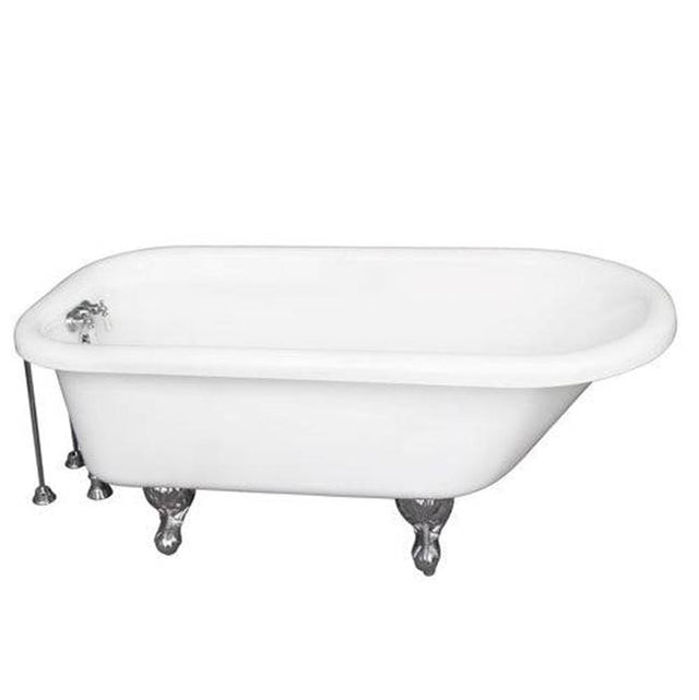 Barclay - Tub Kit 60'' AC Roll Top, Tub Filler, Supplies, Drain-Chrome - Polished Chrome