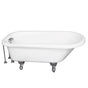 Barclay - Tub Kit 60'' AC Roll Top, Tub Filler, Supplies, Drain-Chrome - Polished Chrome