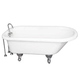 Barclay - Tub Kit 60'' AC Roll Top, Tub Filler, Supplies, Drain-Chrome - Polished Chrome