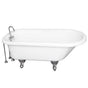 Barclay - Tub Kit 60'' AC Roll Top, Tub Filler, Supplies, Drain-Chrome - Polished Chrome