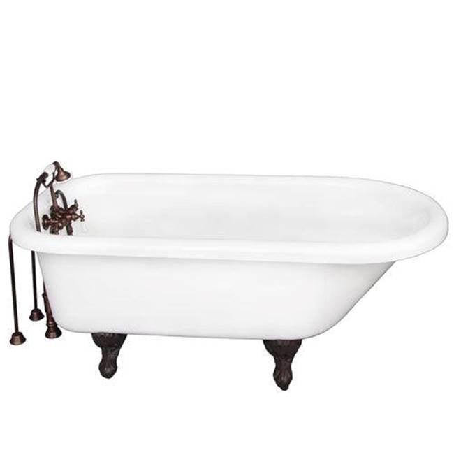Barclay - Tub Kit 60'' AC Roll Top, Tub Filler, Supplies, Drain-ORB - Oil Rubbed Bronze