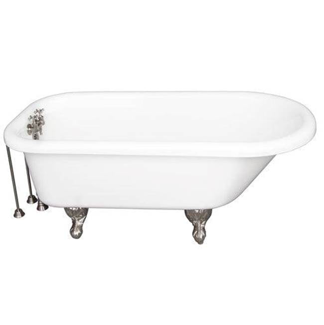 Barclay - Tub Kit 67'' AC Roll Top, Tub Filler, Supplies, Drain-BrNkl - Brushed Nickel