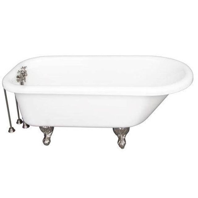 Barclay - Tub Kit 67'' AC Roll Top, Tub Filler, Supplies, Drain-BrNkl - Brushed Nickel