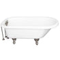 Barclay - Tub Kit 67'' AC Roll Top, Tub Filler, Supplies, Drain-BrNkl - Brushed Nickel