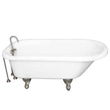 Barclay - Tub Kit 67'' AC Roll Top, Tub Filler, Supplies, Drain-BrNkl - Brushed Nickel