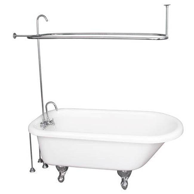 Barclay - Tub Kit 67'' AC Roll Top, Shwr Unit, Supplies, Drain-Chrome - Polished Chrome