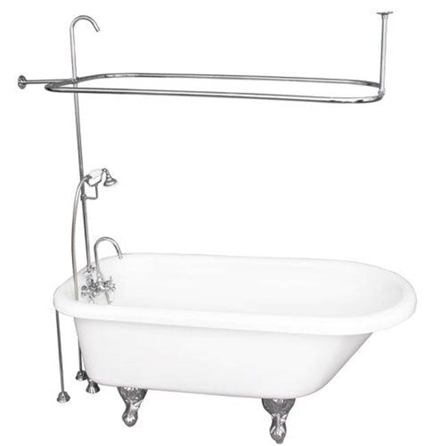 Barclay - Tub Kit 67'' AC Roll Top, Shwr Unit, Supplies, Drain-Chrome - Polished Chrome