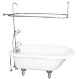 Barclay - Tub Kit 67'' AC Roll Top, Shwr Unit, Supplies, Drain-Chrome - Polished Chrome