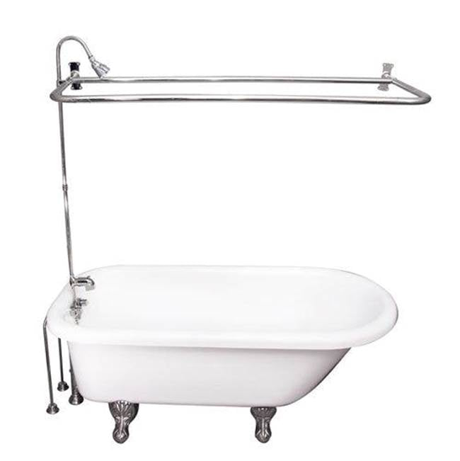 Barclay - Tub Kit 67'' AC Roll Top, Shwr Unit, Supplies, Drain-Chrome - Polished Chrome