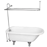 Barclay - Tub Kit 67'' AC Roll Top, Shwr Unit, Supplies, Drain-Chrome - Polished Chrome