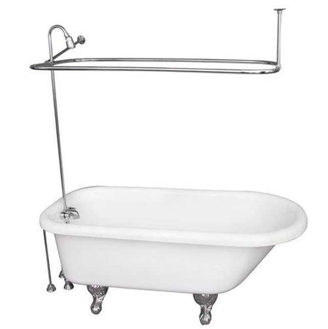 Barclay - Tub Kit 67'' AC Roll Top, Shwr Unit, Supplies, Drain-Chrome - Polished Chrome