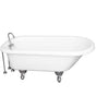 Barclay - Tub Kit 67'' AC Roll Top,Tub Filler, Supplies,Drain-Chrome - Polished Chrome