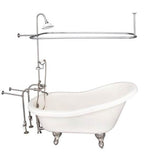 Barclay - Tub Kit 60'' AC Slipper, Shwr Unit, Supplies, Drain-BrNkl - Brushed Nickel