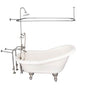 Barclay - Tub Kit 60'' AC Slipper, Shwr Unit, Supplies, Drain-BrNkl - Brushed Nickel