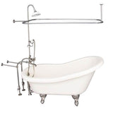 Barclay - Tub Kit 60'' AC Slipper, Shwr Unit, Supplies, Drain-BrNkl - Brushed Nickel