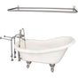 Barclay - Tub Kit 60'' AC Slipper, Shwr Rd,Filler,Supplies,Drain-BrNkl - Brushed Nickel