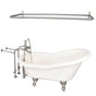 Barclay - Tub Kit 60'' AC Slipper, Shwr Rd,Filler,Supplies,Drain-BrNkl - Brushed Nickel