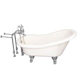 Barclay - Tub Kit 60'' AC Slipper, Tub Filler, Supplies, Drain-Chrome - Polished Chrome