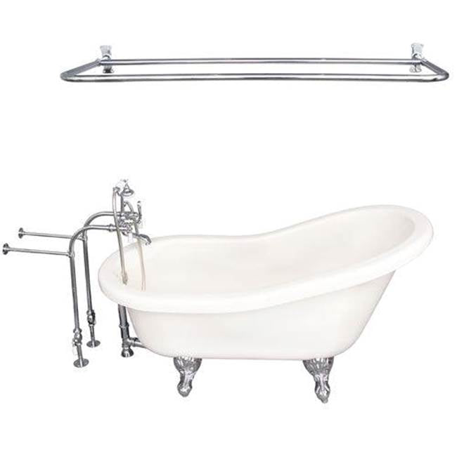 Barclay - Tub Kit 60'' AC Slipper, Shwr Rd,Filler,Supplies,Drain-Chrm - Polished Chrome