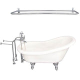 Barclay - Tub Kit 60'' AC Slipper, Shwr Rd,Filler,Supplies,Drain-Chrm - Polished Chrome